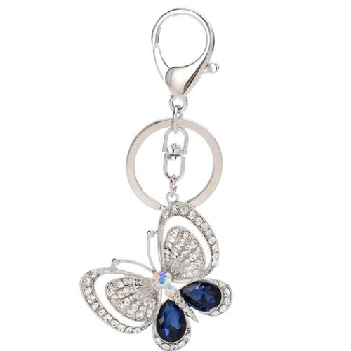 Crystal Charm Butterfly Key Chain